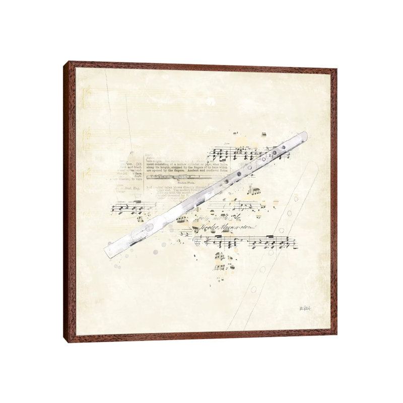 Musical Gift V by Katie Pertiet - Print on Canvas, Classic Brown Wood Framed, 93.98cm H x 93.98cm W x 3.81cm D