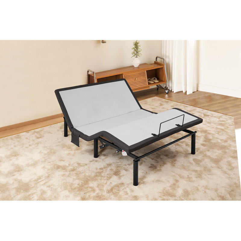 Sommier ergonomique ajustable Queen avec fonction massage et ports USB, Grand lit