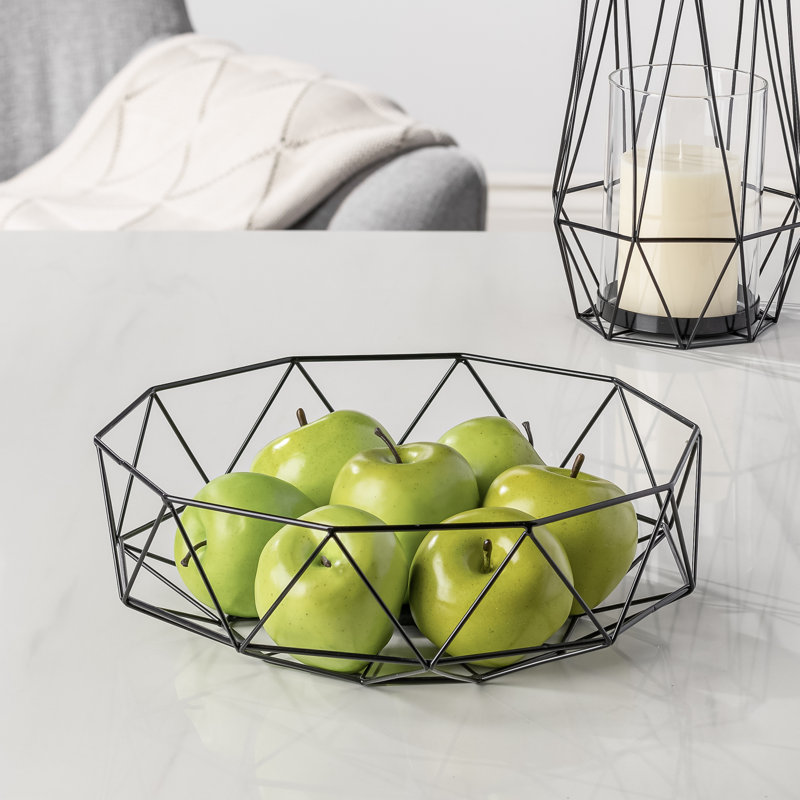 Dallon Metal Decorative Bowl, Black