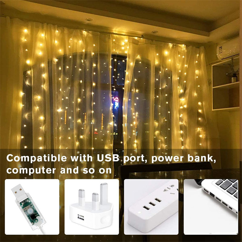Brieana 300 - Bulb 300 cm Plug-in Curtain