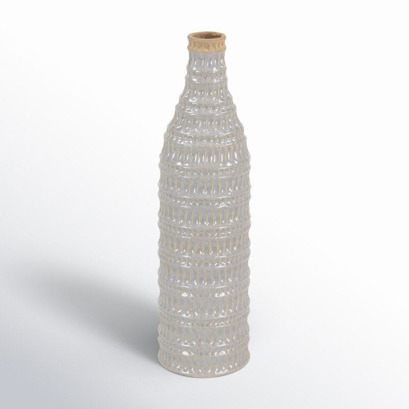 Handmade Ceramic Table Vase, 17" H x 5" W x 5" D