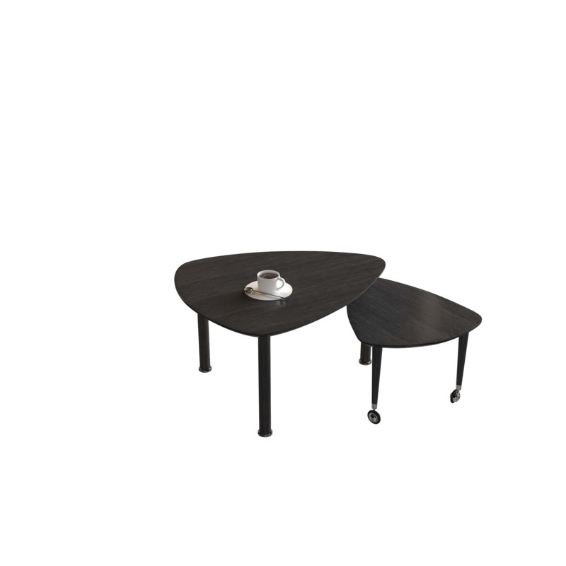 Table basse rotative à 360 degrés, Noir