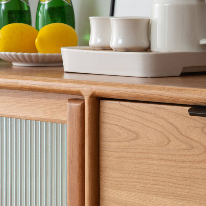 Buffet multifonctionnel en bois massif avec rangement, H 39,37 po x l 55,11 po x P 15,74 po