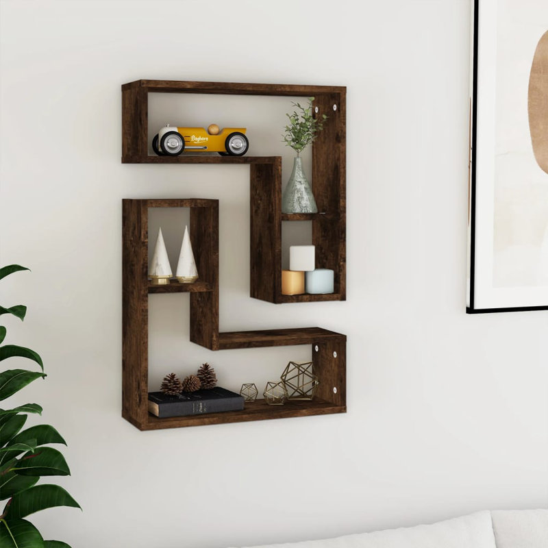 Glody 5 Piece Accent Shelf, Dark Brown