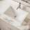 Lavabo de salle de bain semi-encastré en porcelaine vitrifiée de 21 pouces Cantrio PS-111