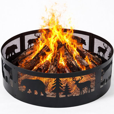 Anneau de foyer d'extérieur au feu en acier de 36 pouces Fire Design