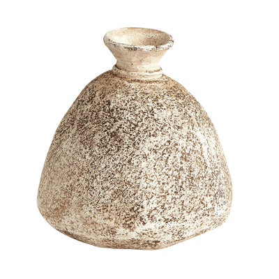 Cinder Wide Bottom Vase-Sand