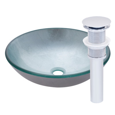 Novatto 16.5'' Glass Circular Bathroom Sink
