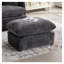 Fauteuil d'appoint pivotant en chenille l 46,1 po avec repose-pieds et 3 coussins, gris foncé-1542209983