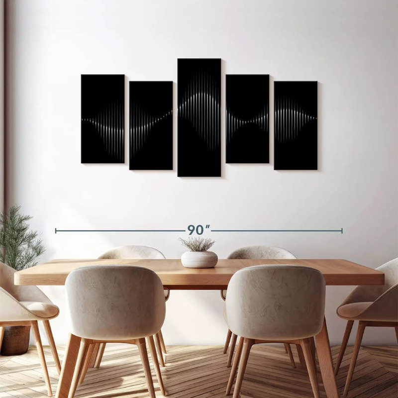 " Sound Wave " 5 - Pieces, 37" H x 74" W