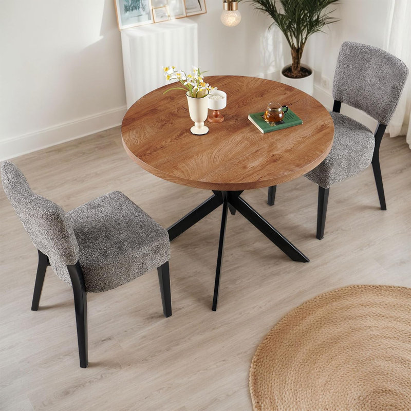 Danette 3 - Piece Dining Set, 3 Pieces: Table, 2 Chairs, Gray