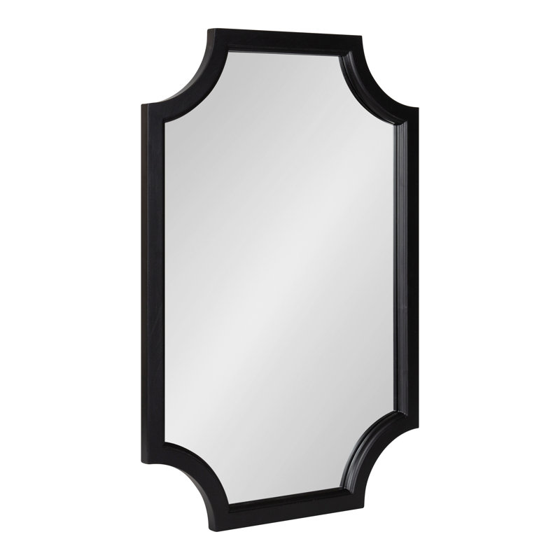 Miroir d'appoint Mertztown Glam, Noir, 30 po x 20 po
