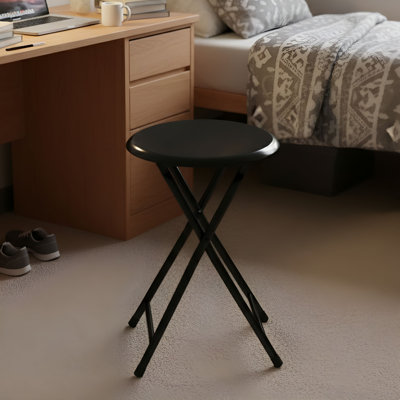 Tabouret pliant Slayder - Tabouret sans dossier de 18 pouces avec capacité de 225 lb pour la cuisine ou la salle de jeux - Intérieur portable