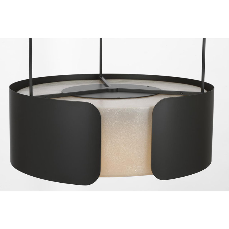 Anne-Marie Barton Armise 28" Drum Chandelier, Matte Carbon