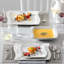 Service de table carré en porcelaine 30 pièces, service pour 6-91149945-116490903