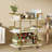 Zoela Metal Golden Bar Cart, 35''x32''x15''-1121674939