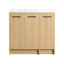 Meuble-lavabo modulaire peu encombrant avec lavabo en résine intégré et rangement flexible