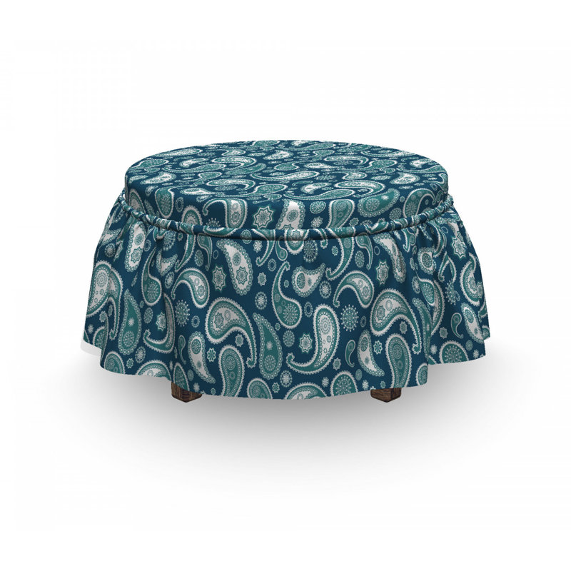 Housse pour repose-pieds eastern motif cachemire