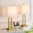 Permelia 23.5" Metal Table Lamp Set with USB, Type-C Ports and Built-in-Oulet-1006742191-1006742190