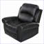Fauteuils inclinables avec glissade Inclinaison manuelle, bois d'ingénierie contemporain | Noir | Polyuréthane
