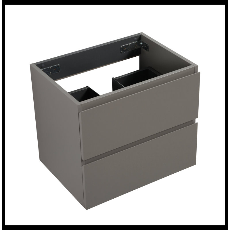Base de meuble-lavabo Saha seulement, Gris, H 20,5 po x l 23,8 po x P 17,9 po