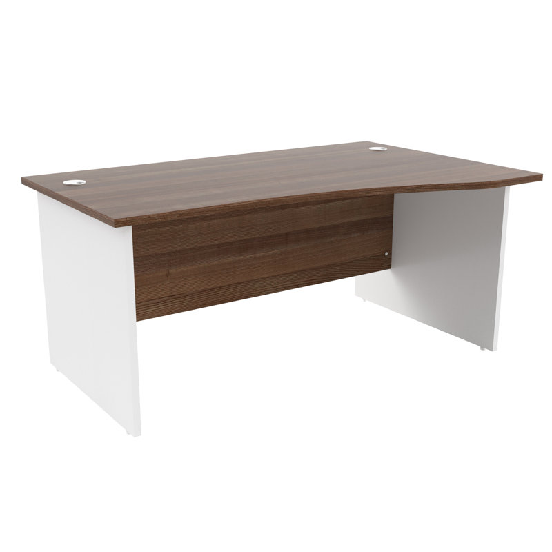 Solid Wood Base Desk Shell, Dark Walnut