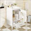 Meuble-lavabo moderne de 20 pouces avec lavabo en céramique, tiroir et porte à fermeture en douceur, organisateur de porte double couche, tiroir de séparation, patins réglables - conception de rangement peu encombrante-2034143463