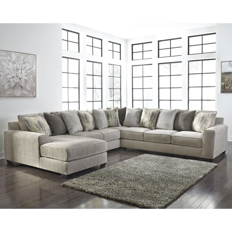 Benchcraft Ardsley 4 - Piece Upholstered Sectional & Reviews | Wayfair