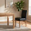 Chaise de salle à manger rembourrée moderne, chaise de cuisine Parsons en similicuir, chaise d'appoint à haut dossier avec pieds en bois massif-695032612-695032613