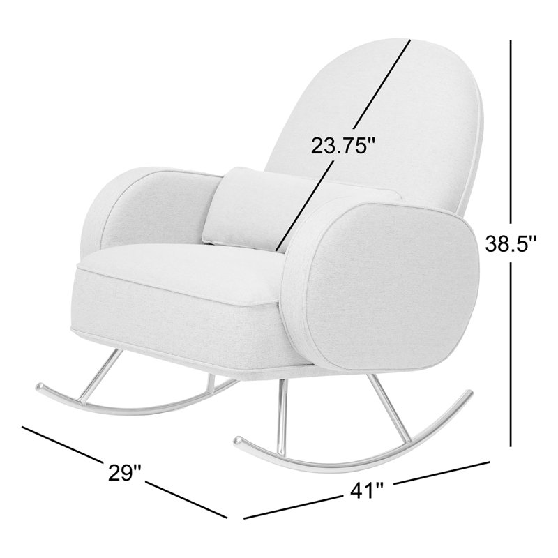 Compass Rocking Chair, Ivory Boucle