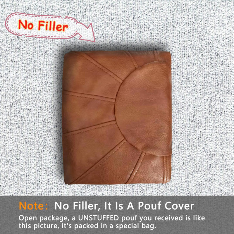 Unfilled Moroccan storage bag footstool
