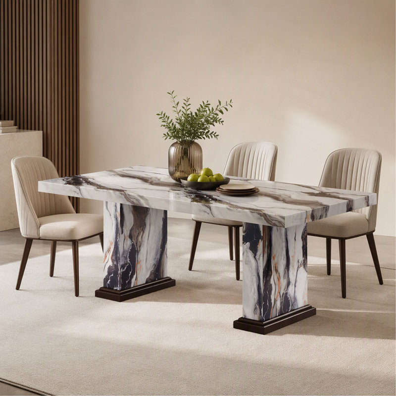 Faux Marble Dining Table