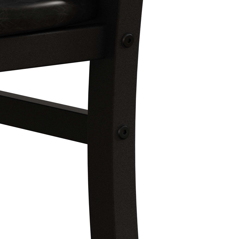 Retro Rectangular Stretch Dining Table, Stylish Simple Metal Dining Chair, Combination Set, Black/Gray