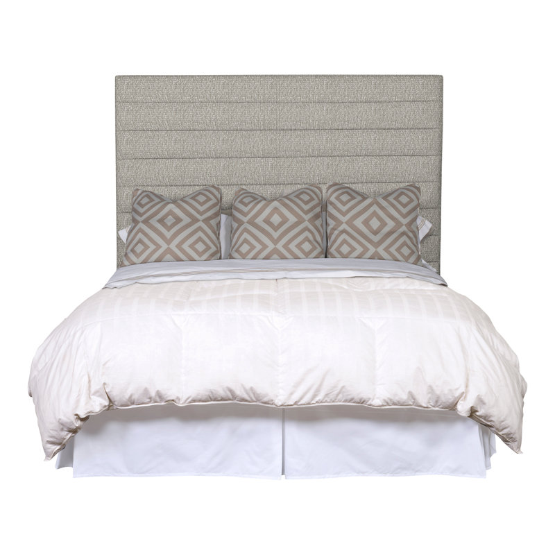 Kelsey King Upholstered Panel Headboard, Tarbee Pebble