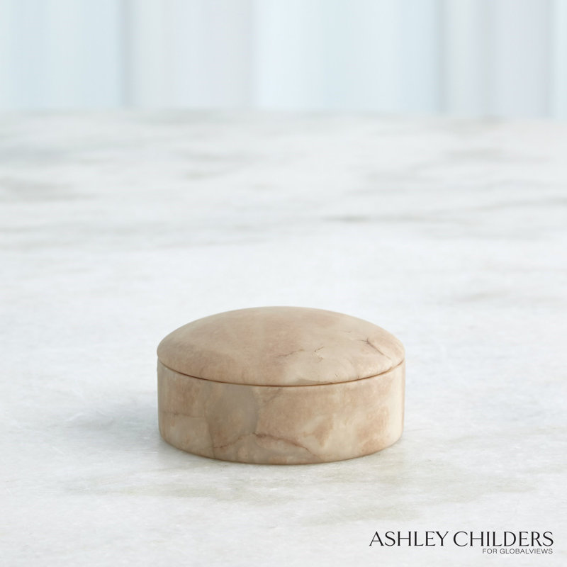 Gala Alabaster Canister-Short, Beige