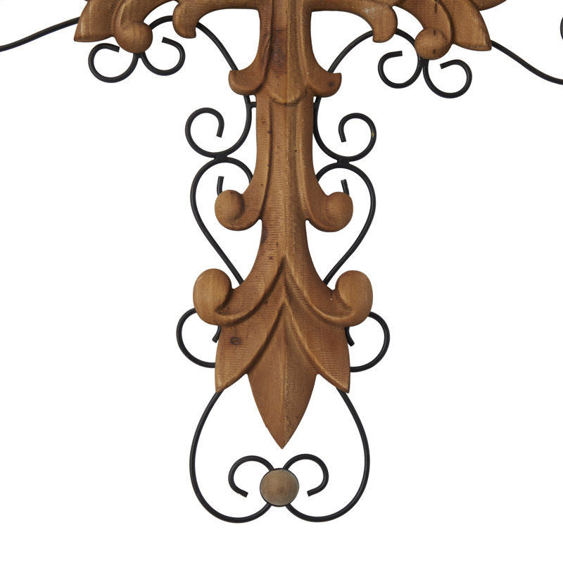 Traditional and Religious Crosses Wall Décor, Brown