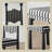 Black Solid back side Chair(Set of 2)