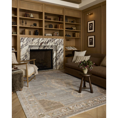 Tapis bleu ciel / naturel Amber Lewis x Loloi Nella