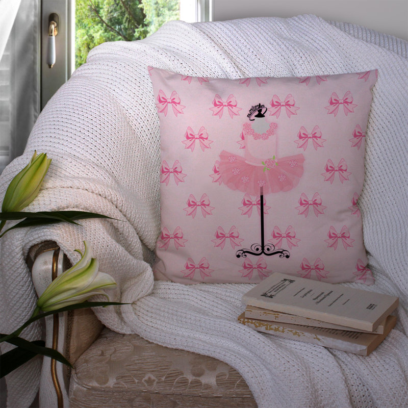 Coussin décoratif intérieur/extérieur ballerine considérant soirée, 14 po x 14 po