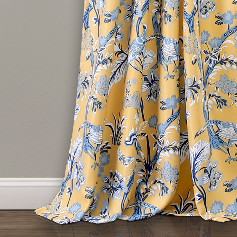 Dolores Room Darkening Pair, Yellow, 52"W x 108"L