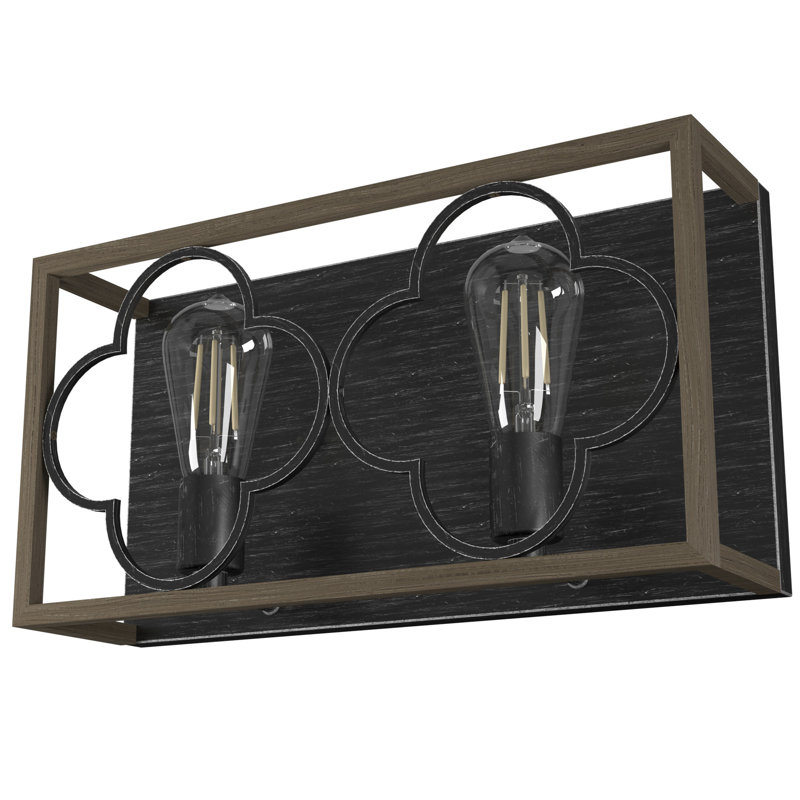 Luminaire de meuble-lavabo encastré 2 lumières Gablecrest, Noir