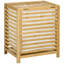 Panier à linge en bambou avec couvercle HOMcom, panier à linge avec sac à doublure amovible, panier à linge sale, 19,75 po x 14,25 po x 23,5 po, naturel