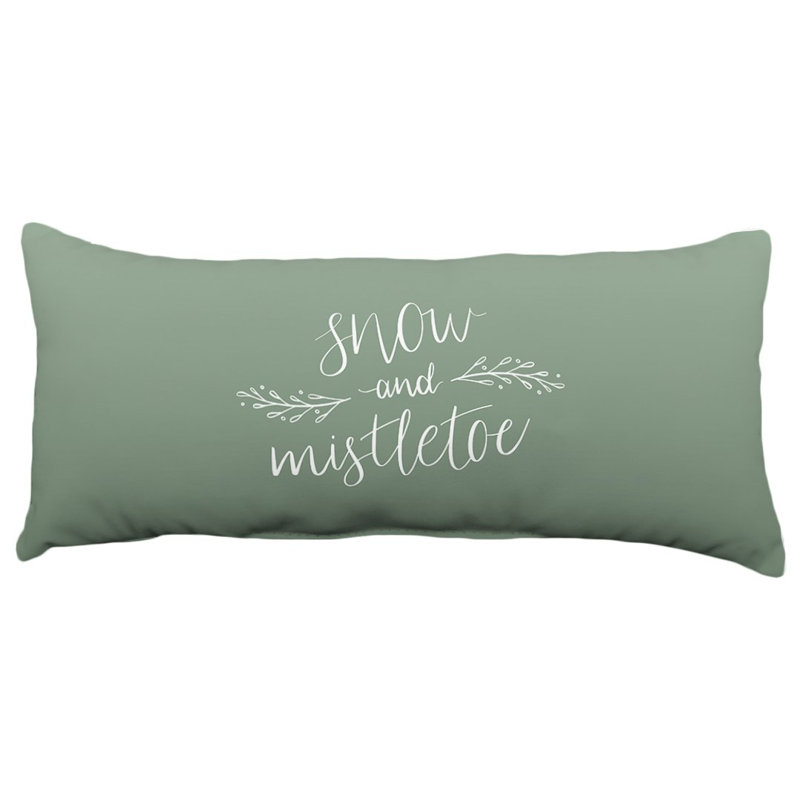 Oreiller 17S Snow & Mistletoe, Vert