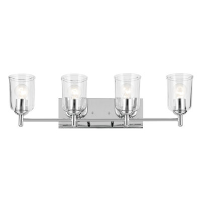 29.75" 4-Light Vanity Light with Clear Glass