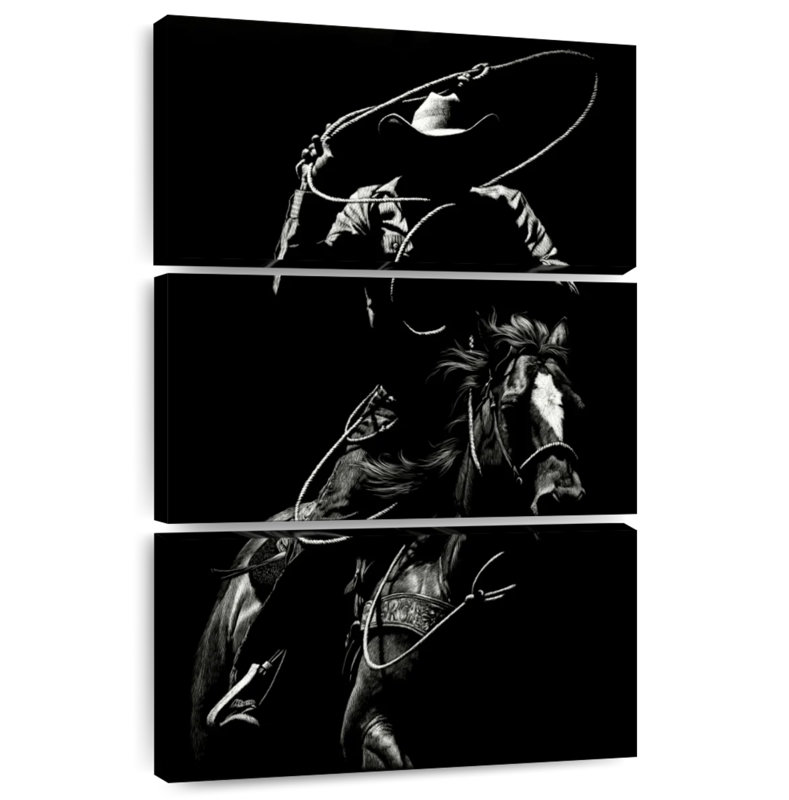 Mehar Scratchboard Rodeo VII, H 32 po x l 20 po