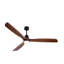 Hot Ventilateur de plafond noir moderne 72 pouces avec lumière et 3 pales en bois massif avec moteur à courant continu réversible-114976061-114976060