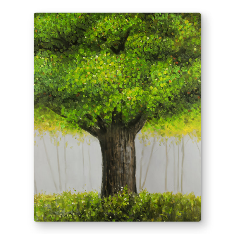 Big Green Tree - Contemporary Metal Print for Home Decor