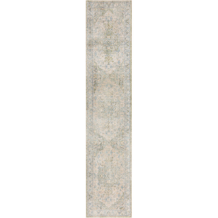 Haydel Machine Washable Area Rug in Blue