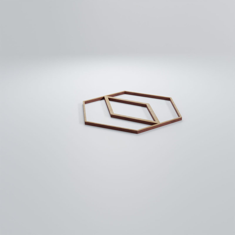 Panneaux muraux décoratifs en bois Hillrose, Bouleau, H 23 3/8 po x l 23 3/8 po x P 1/4 po