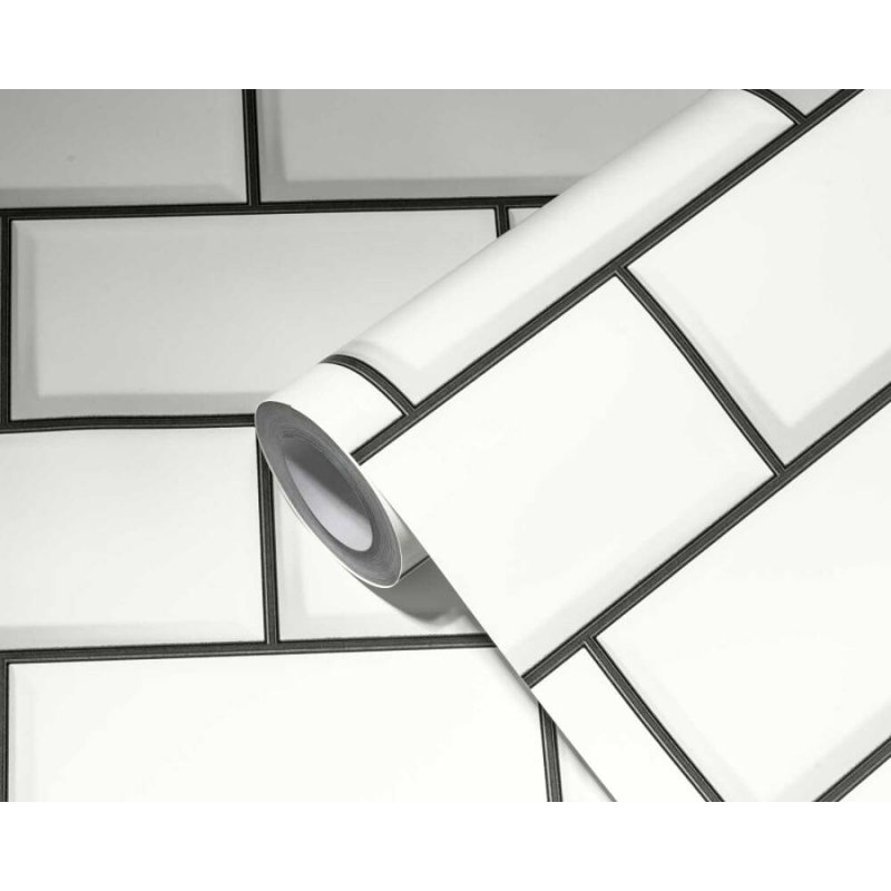 Non-Pasted Brick, Black/Gray/White